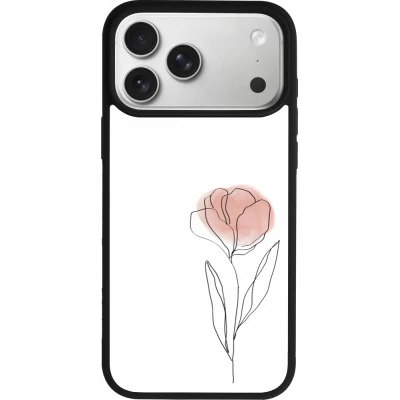 Coque iPhone 18 Pro Max / 17 Pro Max - Silicone rigide noir Spring 23 minimalist flower