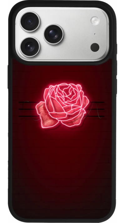 iPhone 17 Pro Max Case Hülle - Silikon schwarz Spring 23 neon rose