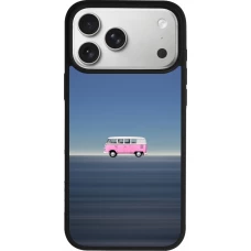 Coque iPhone 18 Pro Max / 17 Pro Max - Silicone rigide noir Spring 23 pink bus