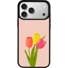 Coque iPhone 18 Pro Max / 17 Pro Max - Silicone rigide noir Spring 23 tulip trio