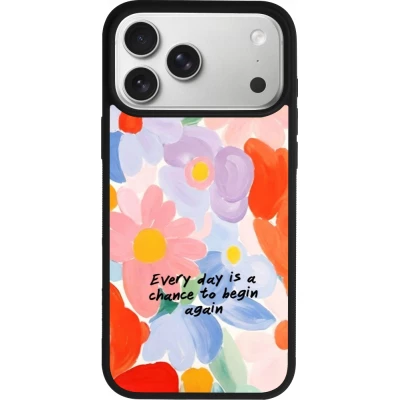 iPhone 17 Pro Max Case Hülle - Silikon schwarz Every day is a chance Spring 2026