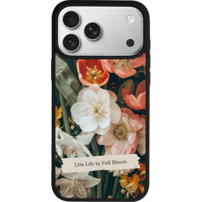 iPhone 17 Pro Max Case Hülle - Silikon schwarz Full Bloom Spring 2026