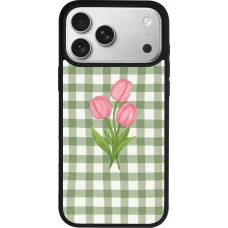 iPhone 17 Pro Max Case Hülle - Silikon schwarz Green vichy tulips Spring 2026