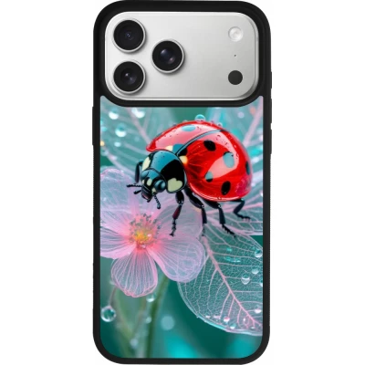 iPhone 17 Pro Max Case Hülle - Silikon schwarz Ladybird in bloom Spring 2026