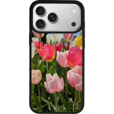 Coque iPhone 17 Pro Max - Silicone rigide noir Tulips Spring 2026