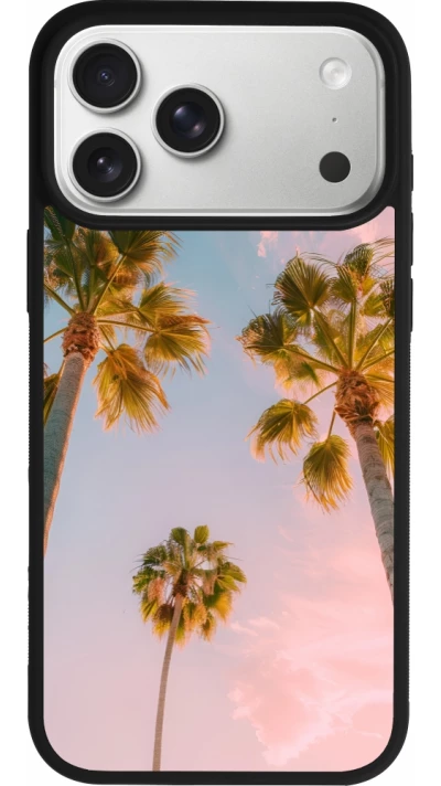 iPhone 17 Pro Max Case Hülle - Silikon schwarz Summer 2025 Palmiers