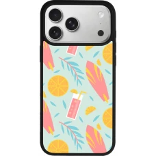 iPhone 17 Pro Max Case Hülle - Silikon schwarz Summer 2025 Pattern citron