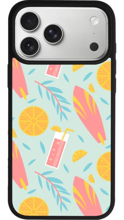 iPhone 17 Pro Max Case Hülle - Silikon schwarz Summer 2025 Pattern citron