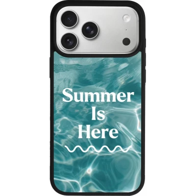Coque iPhone 18 Pro Max / 17 Pro Max - Silicone rigide noir Summer 2025 Summer is here
