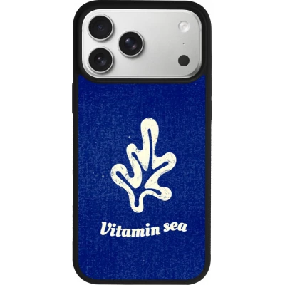 Coque iPhone 18 Pro Max / 17 Pro Max - Silicone rigide noir Vitamin sea Summer 2026