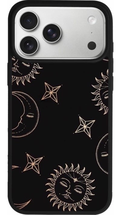 iPhone 17 Pro Max Case Hülle - Silikon schwarz Suns and Moons