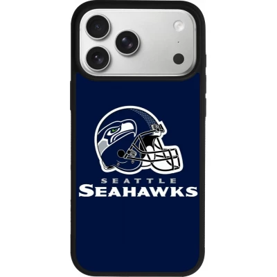 Coque iPhone 18 Pro Max / 17 Pro Max - Silicone rigide noir Super Bowl 26 Seattle 3