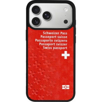 iPhone 17 Pro Max Case Hülle - Silikon schwarz Swiss Passport