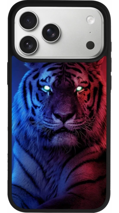 iPhone 17 Pro Max Case Hülle - Silikon schwarz Tiger Blue Red