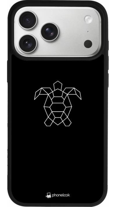 iPhone 17 Pro Max Case Hülle - Silikon schwarz Turtles lines on black