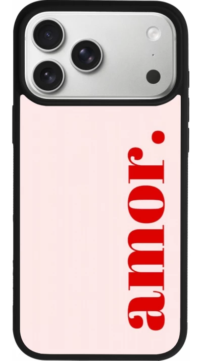 iPhone 17 Pro Max Case Hülle - Silikon schwarz Valentine 2024 amor
