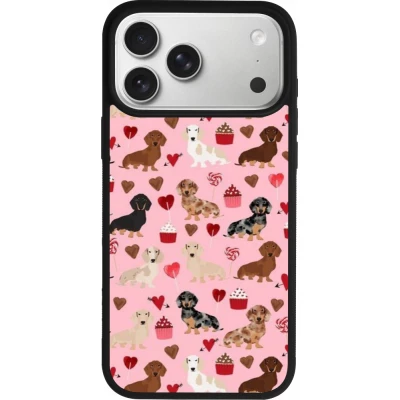 iPhone 17 Pro Max Case Hülle - Silikon schwarz Valentine 2024 puppy love