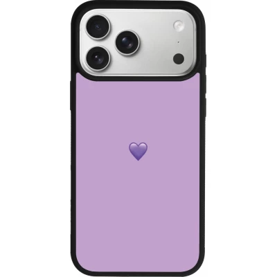 iPhone 17 Pro Max Case Hülle - Silikon schwarz Valentine 2023 purpule single heart