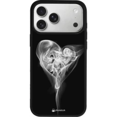 Coque iPhone 17 Pro Max - Silicone rigide noir Valentine 2022 Black Smoke