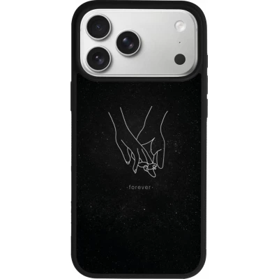 iPhone 17 Pro Max Case Hülle - Silikon schwarz Valentine 2023 hands forever
