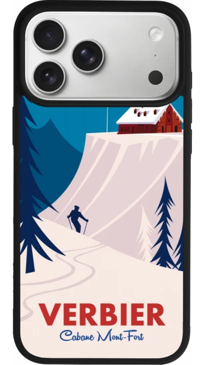 iPhone 17 Pro Max Case Hülle - Silikon schwarz Verbier Cabane Mont-Fort