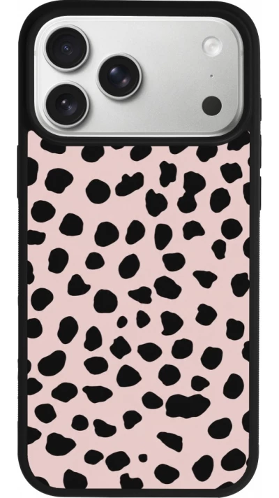 iPhone 18 Pro Max / 17 Pro Max Case Hülle - Silikon schwarz Wild Leopard Pink