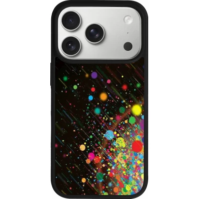 iPhone 17 Pro Case Hülle - Silikon schwarz Abstract Bubble Lines