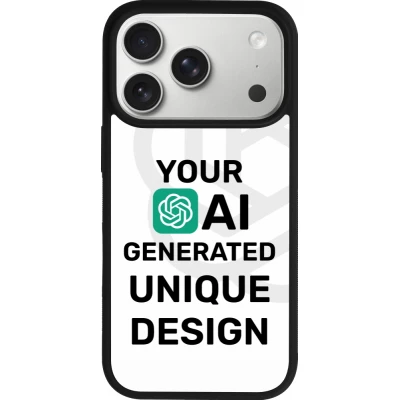 iPhone 17 Pro Case Hülle - Silikon schwarz 100% einzigartig erstellt dank Deiner Kreativität und künstlicher Intelligenz (KI)