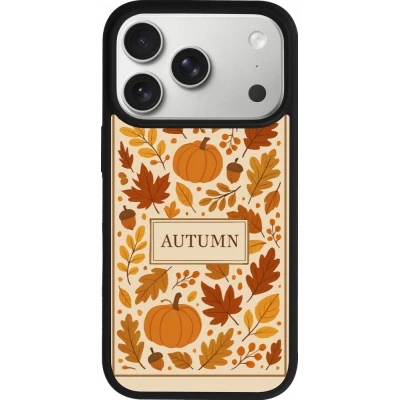 Coque iPhone 18 Pro / 17 Pro - Silicone rigide noir Autumn 26 Hello autumn