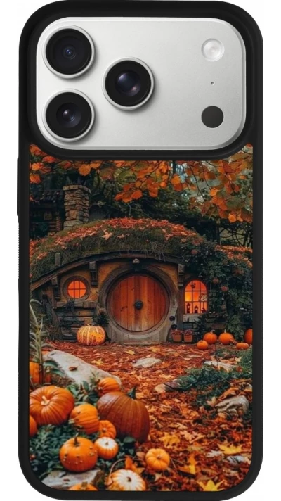 iPhone 17 Pro Case Hülle - Silikon schwarz Autumn 26 Hobbit house