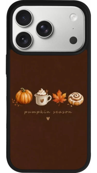iPhone 17 Pro Case Hülle - Silikon schwarz Autumn 26 Pumpkin season