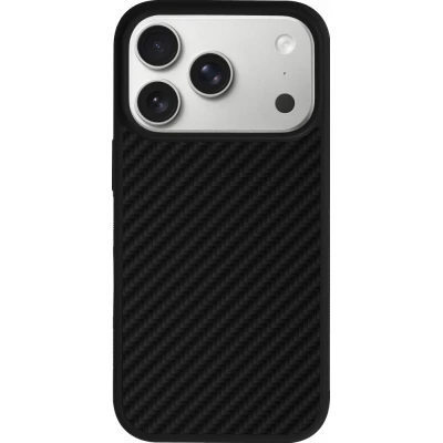 Coque iPhone 18 Pro / 17 Pro - Silicone rigide noir Carbon Basic