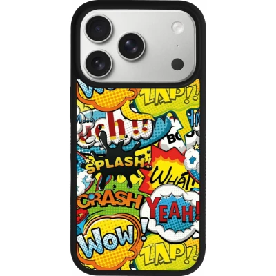 iPhone 17 Pro Case Hülle - Silikon schwarz Cartoons slogans