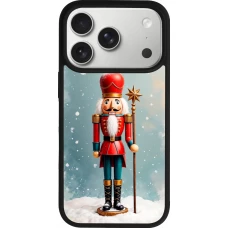 iPhone 17 Pro Case Hülle - Silikon schwarz Christmas 25 Nutcracker Snow