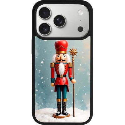 iPhone 17 Pro Case Hülle - Silikon schwarz Christmas 25 Nutcracker Snow