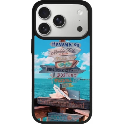 Coque iPhone 18 Pro / 17 Pro - Silicone rigide noir Cool Cities Directions