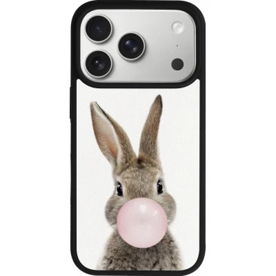 Coque iPhone 18 Pro / 17 Pro - Silicone rigide noir Easter 2023 bubble gum bunny
