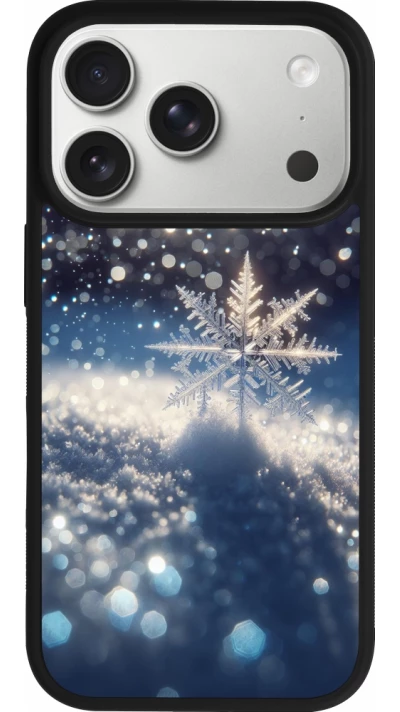 iPhone 17 Pro Case Hülle - Silikon schwarz Schneeflocke Solar Glanz
