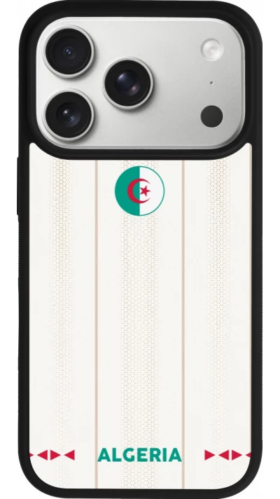Coque iPhone 17 Pro - Silicone rigide noir Maillot de football Algérie 2026 personnalisable