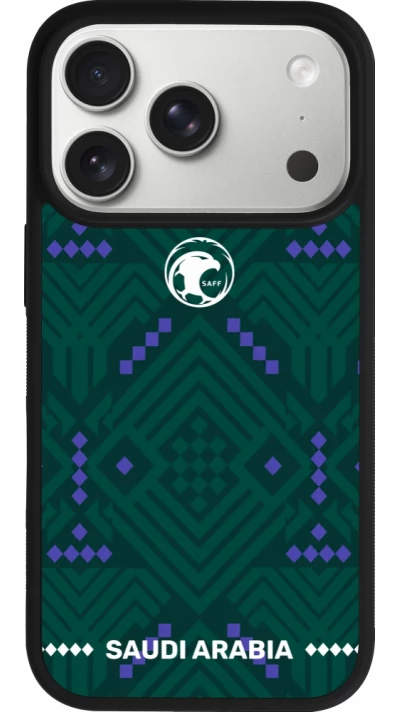 iPhone 17 Pro Case Hülle - Silikon schwarz Saudi Arabien 2026 personalisierbares Fussballtrikot