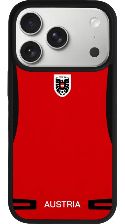 iPhone 17 Pro Case Hülle - Silikon schwarz O?sterreich 2026 personalisierbares Fussballtrikot