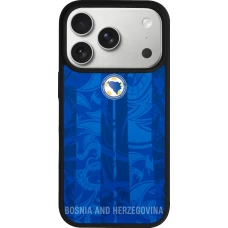 iPhone 17 Pro Case Hülle - Silikon schwarz Bosnien und Herzegowina 2026 personalisierbares Fussballtrikot
