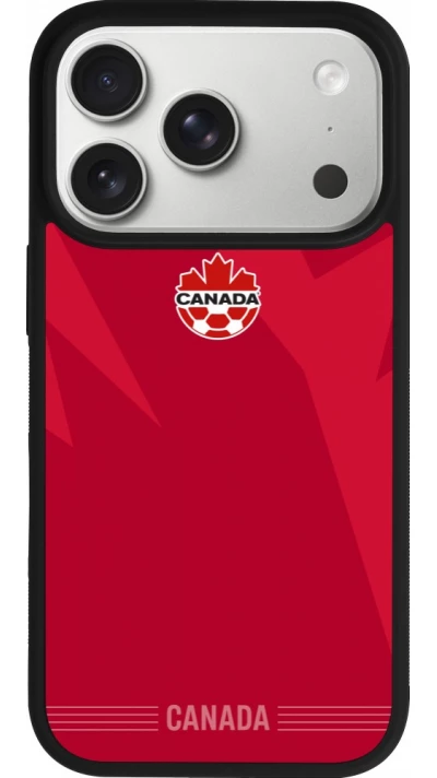 iPhone 17 Pro Case Hülle - Silikon schwarz Kanada 2026 personalisierbares Fussballtrikot
