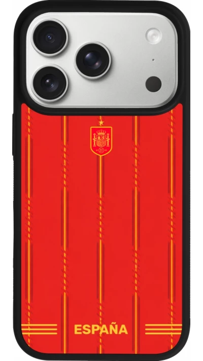 iPhone 17 Pro Case Hülle - Silikon schwarz Spanien 2026 personalisierbares Fussballtrikot