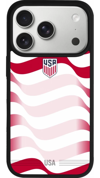 iPhone 17 Pro Case Hülle - Silikon schwarz Vereinigten Staaten 2026 personalisierbares Fussballtrikot