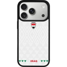 iPhone 17 Pro Case Hülle - Silikon schwarz Irak 2026 personalisierbares Fussballtrikot
