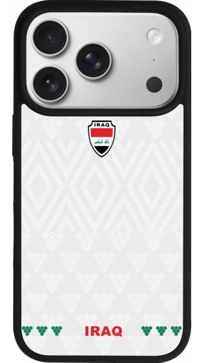 iPhone 17 Pro Case Hülle - Silikon schwarz Irak 2026 personalisierbares Fussballtrikot