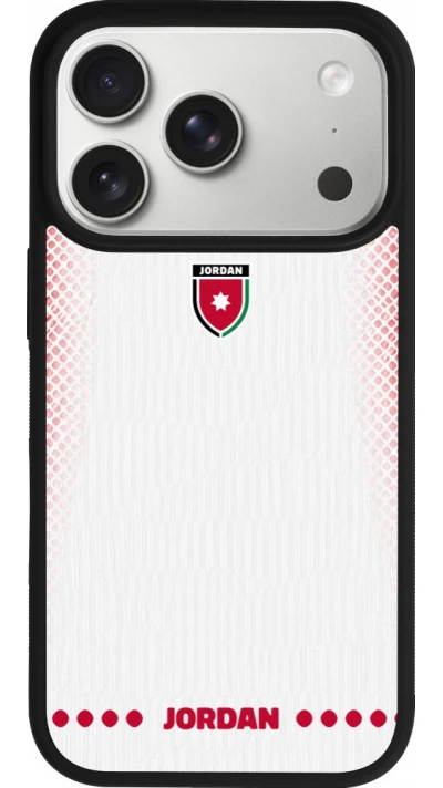 iPhone 17 Pro Case Hülle - Silikon schwarz Jordanien 2026 personalisierbares Fussballtrikot