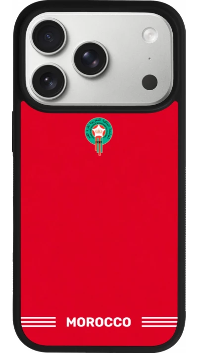 iPhone 17 Pro Case Hülle - Silikon schwarz Marokko 2026 personalisierbares Fussballtrikot
