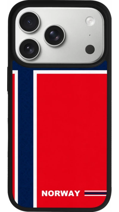 iPhone 17 Pro Case Hülle - Silikon schwarz Norwegen 2026 personalisierbares Fussballtrikot